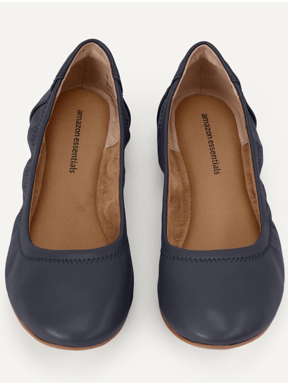 Women's US size 15 Amazon Essentials Navy color Ballet Flat Shoes